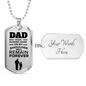 Father Gift Dad Gift Necklace Stainless Steel or 18k Gold Dog Tag 24" Chain-Express Your Love Gifts
