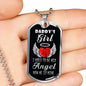 Father Memorial Remembrance Dog Tag Stainless Steel or 18k Gold 24" Chain - Express Your Love Gifts