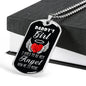 Father Memorial Remembrance Dog Tag Stainless Steel or 18k Gold 24" Chain - Express Your Love Gifts