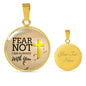 Fear Not God Is With You Isaiah 41:10 Christian Faith Circle Necklace - Express Your Love Gifts