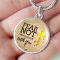 Fear Not God Is With You Isaiah 41:10 Christian Faith Circle Necklace - Express Your Love Gifts