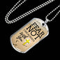 Fear Not God Is With You Isaiah 41:10 Stainless Steel or 18k Gold Dog Tag 24" Chain-Express Your Love Gifts