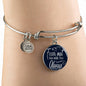 Fear Not I Am With You Deuteronomy 31:6 Stainless Steel or 18k Gold Circle Bangle Bracelet - Express Your Love Gifts