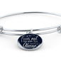 Fear Not I Am With You Deuteronomy 31:6 Stainless Steel or 18k Gold Circle Bangle Bracelet - Express Your Love Gifts