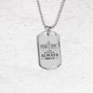 Fear Not Isaiah 41:10 Necklace Stainless Steel or 18k Gold Dog Tag w 24" Chain-Express Your Love Gifts