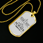 Fear Not Isaiah 41:10 Necklace Stainless Steel or 18k Gold Dog Tag w 24" Chain-Express Your Love Gifts