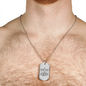 Fear Not Isaiah 41:10 Necklace Stainless Steel or 18k Gold Dog Tag w 24" Chain-Express Your Love Gifts