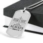Fear Not Isaiah 41:10 Necklace Stainless Steel or 18k Gold Dog Tag w 24" Chain-Express Your Love Gifts