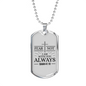 Fear Not Isaiah 41:10 Necklace Stainless Steel or 18k Gold Dog Tag w 24" Chain-Express Your Love Gifts