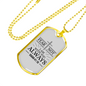 Fear Not Isaiah 41:10 Necklace Stainless Steel or 18k Gold Dog Tag w 24" Chain-Express Your Love Gifts