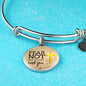 Fear Not Isaiah 41:10  Stainless Steel or 18k Gold Circle Bangle Bracelet - Express Your Love Gifts