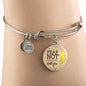 Fear Not Isaiah 41:10  Stainless Steel or 18k Gold Circle Bangle Bracelet - Express Your Love Gifts