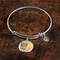Fear Not Isaiah 41:10  Stainless Steel or 18k Gold Circle Bangle Bracelet - Express Your Love Gifts