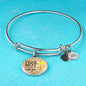 Fear Not Isaiah 41:10  Stainless Steel or 18k Gold Circle Bangle Bracelet - Express Your Love Gifts