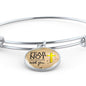 Fear Not Isaiah 41:10  Stainless Steel or 18k Gold Circle Bangle Bracelet - Express Your Love Gifts