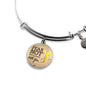 Fear Not Isaiah 41:10  Stainless Steel or 18k Gold Circle Bangle Bracelet - Express Your Love Gifts