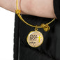 Fear Not Isaiah 41:10  Stainless Steel or 18k Gold Circle Bangle Bracelet - Express Your Love Gifts