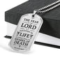 Fear Of The Lord Necklace Stainless Steel or 18k Gold Dog Tag 24" Chain-Express Your Love Gifts