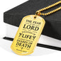 Fear Of The Lord Necklace Stainless Steel or 18k Gold Dog Tag 24" Chain-Express Your Love Gifts