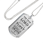 Fear Of The Lord Necklace Stainless Steel or 18k Gold Dog Tag 24" Chain-Express Your Love Gifts