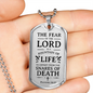 Fear Of The Lord Necklace Stainless Steel or 18k Gold Dog Tag 24" Chain-Express Your Love Gifts