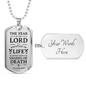 Fear Of The Lord Necklace Stainless Steel or 18k Gold Dog Tag 24" Chain-Express Your Love Gifts