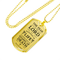 Fear Of The Lord Necklace Stainless Steel or 18k Gold Dog Tag 24" Chain-Express Your Love Gifts