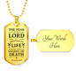 Fear Of The Lord Necklace Stainless Steel or 18k Gold Dog Tag 24" Chain-Express Your Love Gifts