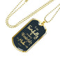 Fearfully And Wonderfully Made Necklace Stainless Steel or 18k Gold Dog Tag 24" Chain - Express Your Love Gifts