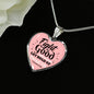 Fight The Good Fight Of Faith Necklace Stainless Steel or 18k Gold Heart Pendant 18-22" - Express Your Love Gifts
