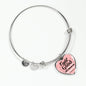 Fight The Good Fight Stainless Steel or 18k Gold Heart Bangle Bracelet - Express Your Love Gifts