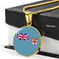 Fiji Flag Necklace Fiji Flag Stainless Steel or 18k Gold 18-22" - Express Your Love Gifts