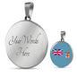 Fiji Flag Necklace Fiji Flag Stainless Steel or 18k Gold 18-22" - Express Your Love Gifts