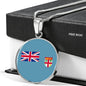 Fiji Flag Necklace Fiji Flag Stainless Steel or 18k Gold 18-22" - Express Your Love Gifts