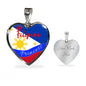 Filipina Princess Necklace Stainless Steel or 18k Gold Heart Pendant 18-22'' - Express Your Love Gifts