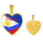 Filipina Princess Necklace Stainless Steel or 18k Gold Heart Pendant 18-22'' - Express Your Love Gifts
