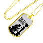 Final Brother Soldier Dog Tag Necklace Stainless Steel or 18k Gold 24" Chain-Express Your Love Gifts