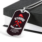 Firefighter Gift Be Strong and of Good Courage Religious Gift Dog Tag Stainless Steel or 18k Gold 24 - Express Your Love Gifts