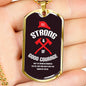 Firefighter Gift Be Strong and of Good Courage Religious Gift Dog Tag Stainless Steel or 18k Gold 24 - Express Your Love Gifts