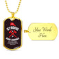 Firefighter Gift Be Strong and of Good Courage Religious Gift Dog Tag Stainless Steel or 18k Gold 24 - Express Your Love Gifts