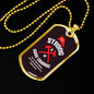 Firefighter Gift Be Strong and of Good Courage Religious Gift Dog Tag Stainless Steel or 18k Gold 24 - Express Your Love Gifts