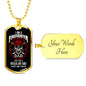 Firefighter Gift Firefighter Dad Dog Tag Stainless Steel or 18k Gold 24 - Express Your Love Gifts