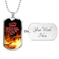 Firefighter Christian God Will Deliver Us! Gift Dog Tag Stainless Steel or 18k Gold 24 - Express Your Love Gifts