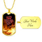 Firefighter Christian God Will Deliver Us! Gift Dog Tag Stainless Steel or 18k Gold 24 - Express Your Love Gifts
