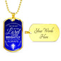 First Holy Communion Necklace Stainless Steel or 18k Gold Dog Tag 24" Chain-Express Your Love Gifts