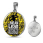 Fitness Gym Bodybuilder Motivation Gift Mean Lean Fighting Machine Circle Necklace-Express Your Love Gifts
