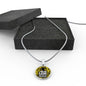 Fitness Gym Bodybuilder Motivation Gift Mean Lean Fighting Machine Circle Necklace-Express Your Love Gifts