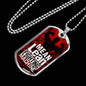 Fitness Gym Bodybuilder Motivation Gift Mean Lean Fighting Machine Necklace Stainless Steel or 18k Gold Dog Tag 24" Chain-Express Your Love Gifts