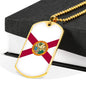 Florida State Flag Necklace Stainless Steel or 18k Gold Dog Tag 24" Chain - Express Your Love Gifts