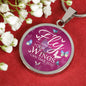 Fly As Far As Your Wings Can Take You Butterflies Circle Necklace Stainless Steel or 18k Gold 18-22" - Express Your Love Gifts
